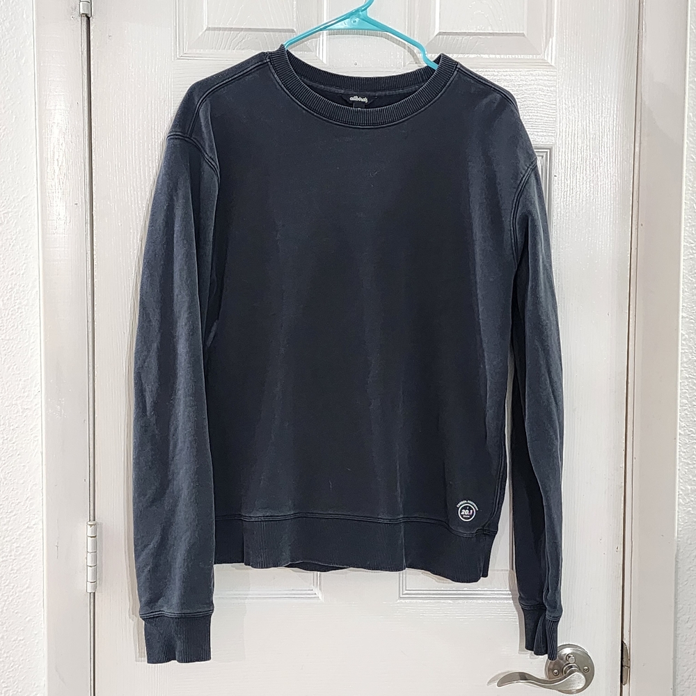 Allbirds R&R Crewneck Sweatshirt Black Organic Pima Cotton Hemp Blend Medium